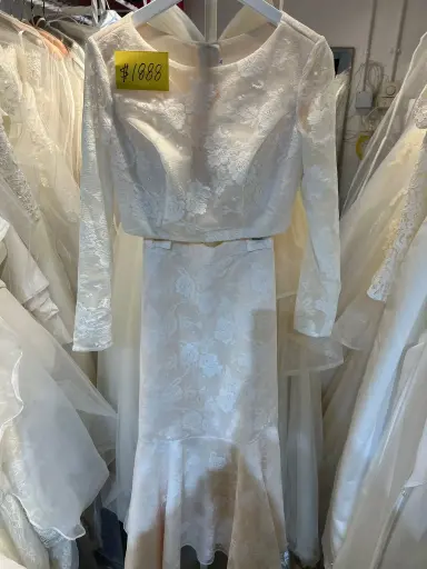 象牙白典雅長袖婚紗